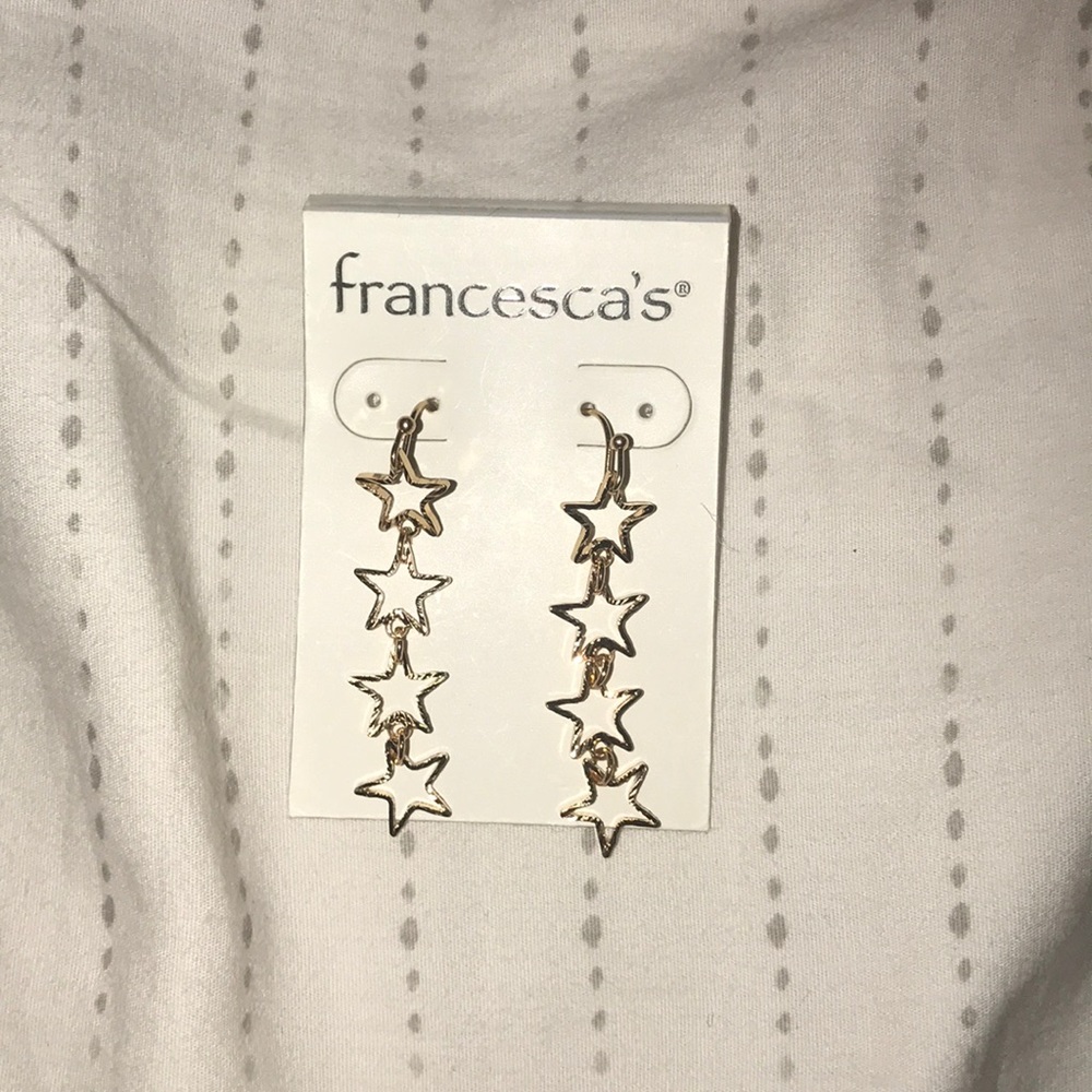 Gold dangle drop earrings